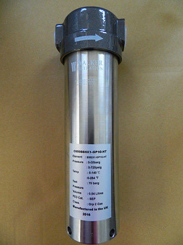 50barg的WALKER不锈钢高压过滤器