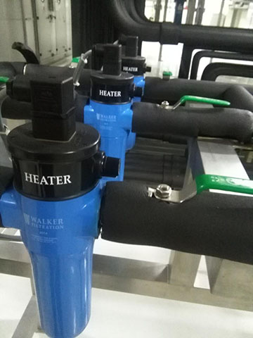 WALKER FILTRATION加热器后端管道应尽可能做好保温
